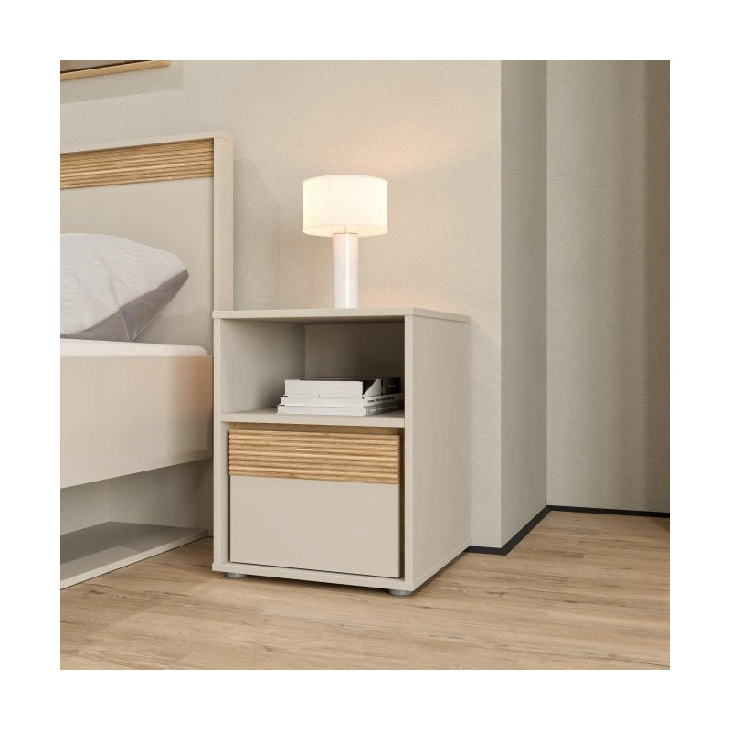 Szafka nocna 40 cm z szufladą WEXK011-M820 Piaskowy/Dąb