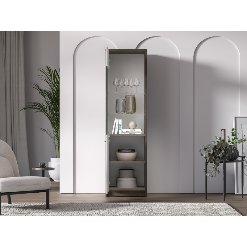 Witryna Avante 02 Dąb Windmill Dark / Cashmere Ml Meble