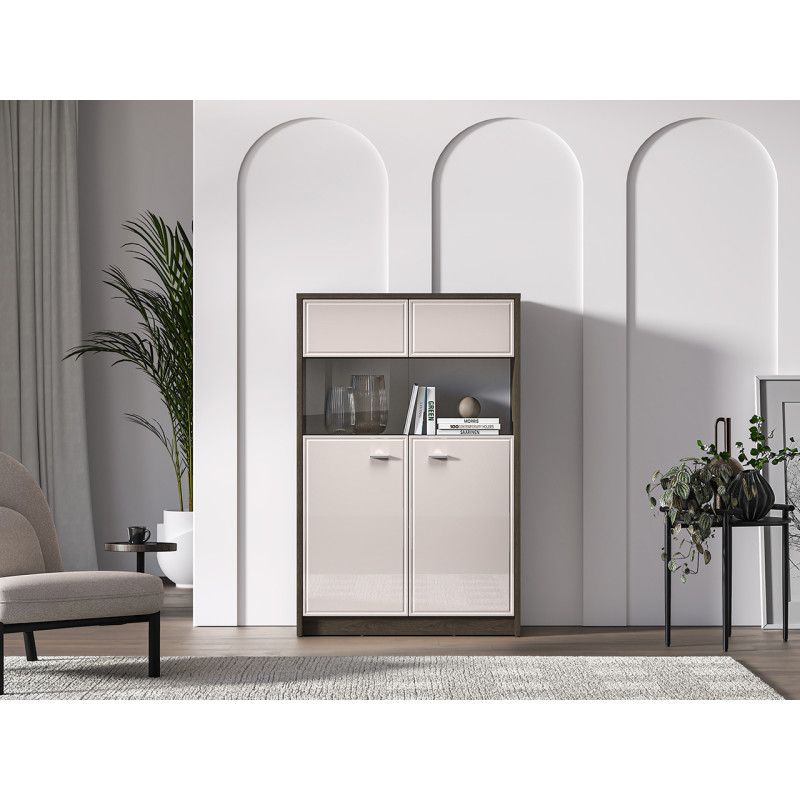 Witryna Avante 03 Dąb Windmill Dark / Cashmere Ml Meble