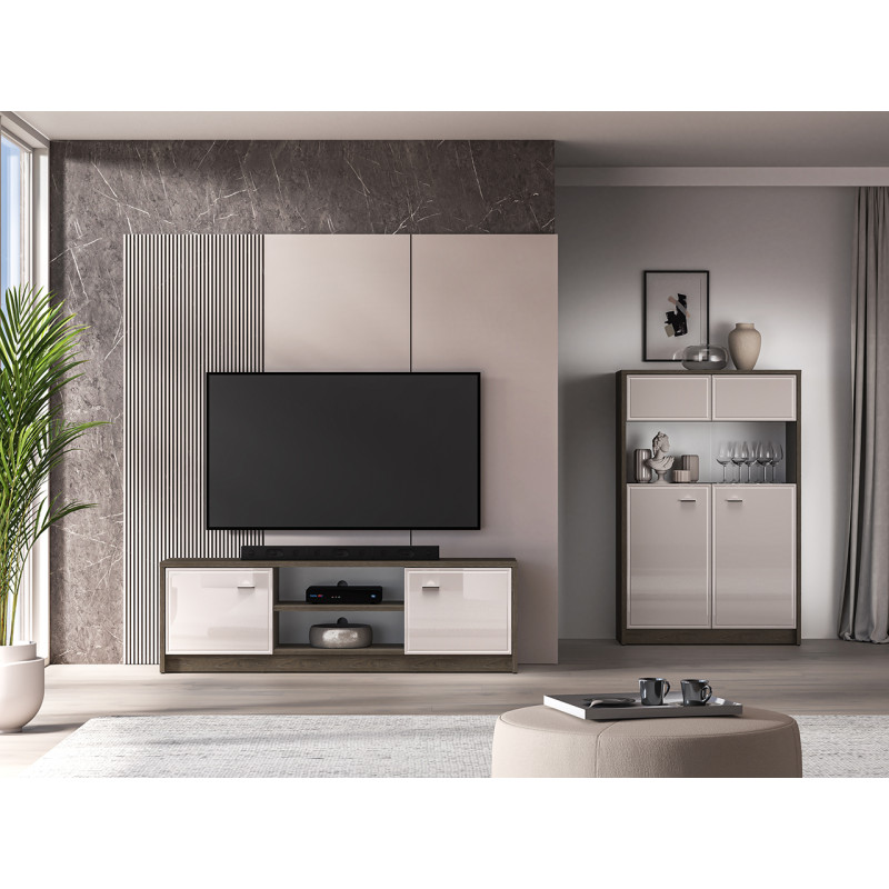 Szafka RTV Avante 06 Dąb Windmill Dark / Cashmere Ml Meble