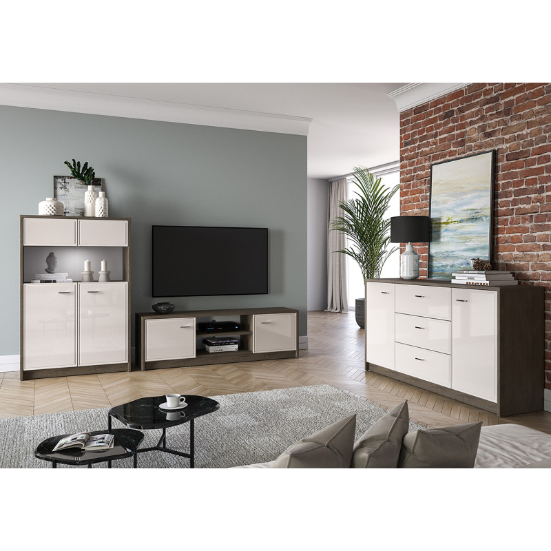 Szafka RTV Avante 06 Dąb Windmill Dark / Cashmere Ml Meble