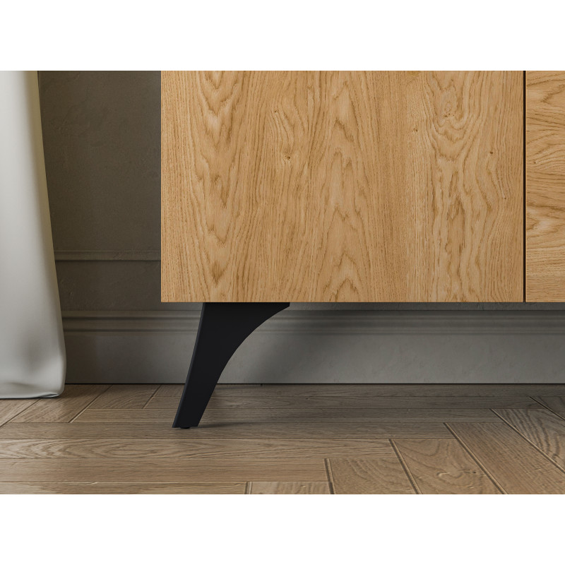 Komoda Toscania 04 Dąb Baltic Dune/Jesion Portland Czarny Ml