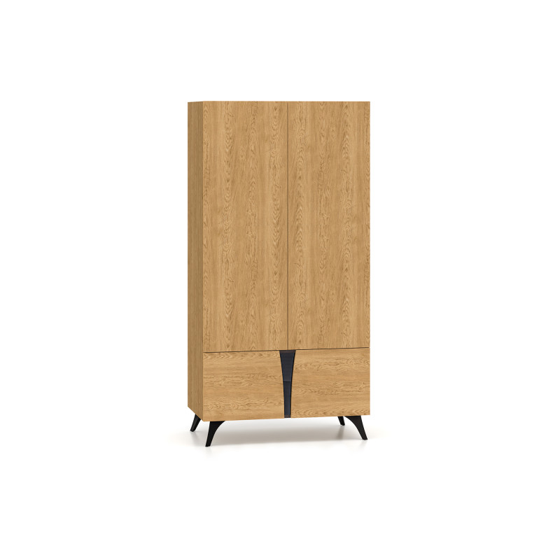 Szafa Toscania 01 Dąb Baltic Dune/Jesion Portland Czarny Ml