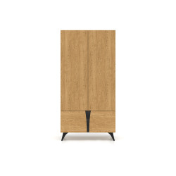 Szafa Toscania 01 Dąb Baltic Dune/Jesion Portland Czarny Ml