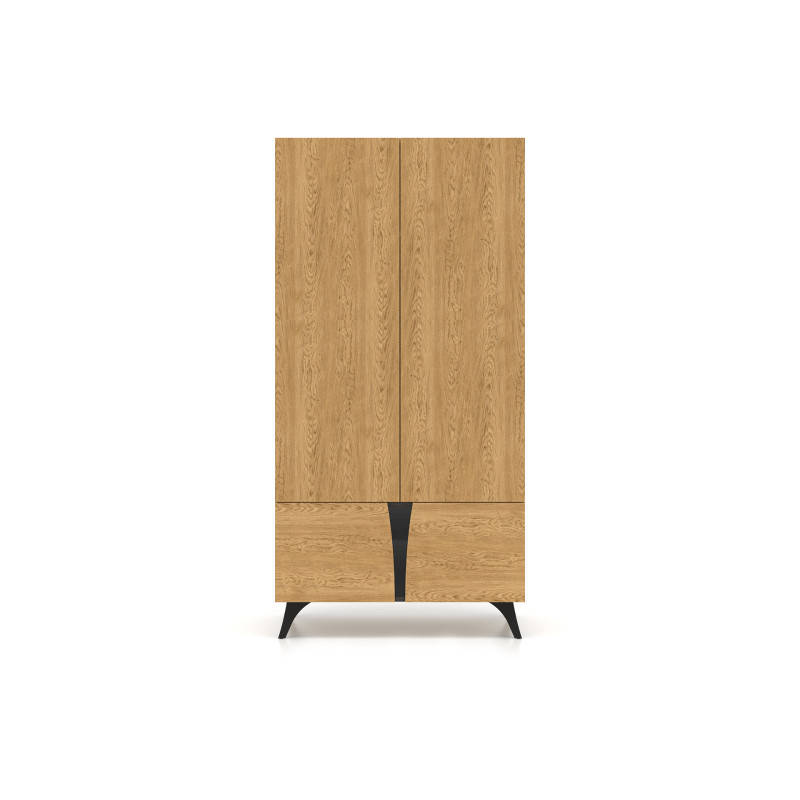 Szafa Toscania 01 Dąb Baltic Dune/Jesion Portland Czarny Ml