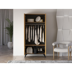 Szafa Toscania 01 Dąb Baltic Dune/Jesion Portland Czarny Ml