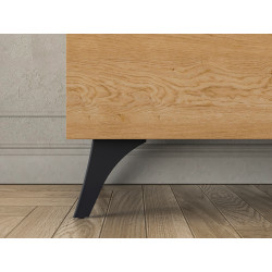 Szafa Toscania 01 Dąb Baltic Dune/Jesion Portland Czarny Ml