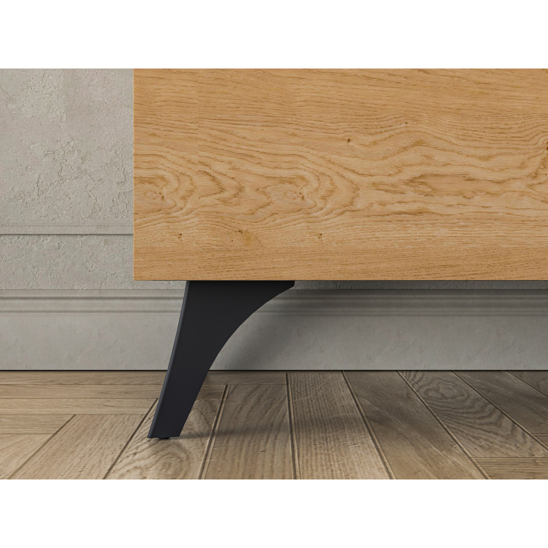 Szafa Toscania 01 Dąb Baltic Dune/Jesion Portland Czarny Ml