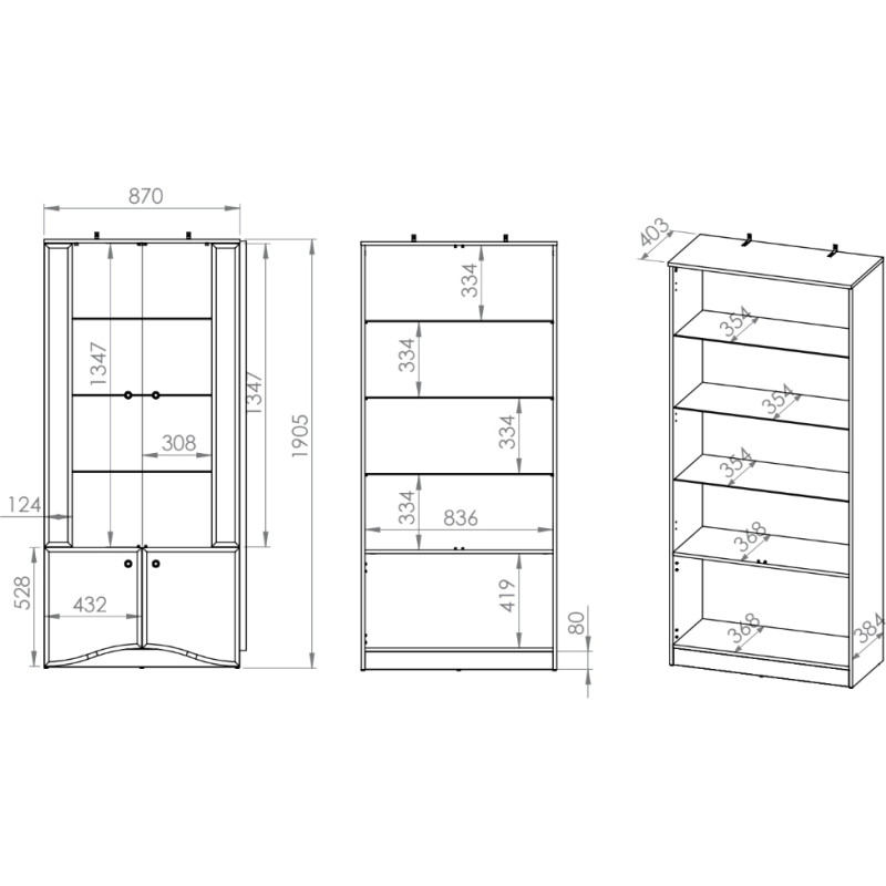 Witryna Glamour 01 Biały alpejski Ml Meble