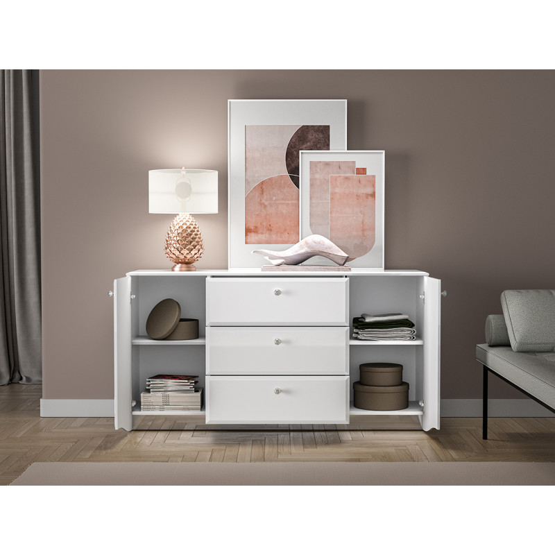 Komoda Glamour 02 Biały alpejski Ml Meble