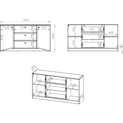 Komoda Glamour 02 Biały alpejski Ml Meble