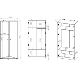 Szafa Glamour 08 Biały alpejski Ml Meble Szafa Glamour 08 Biały alpejski Ml Meble