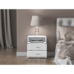 Szafka nocna Glamour 04 Biały alpejski Ml Meble