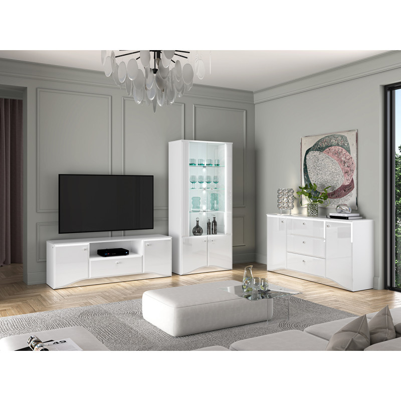 Szafka nocna Glamour 04 Biały alpejski Ml Meble