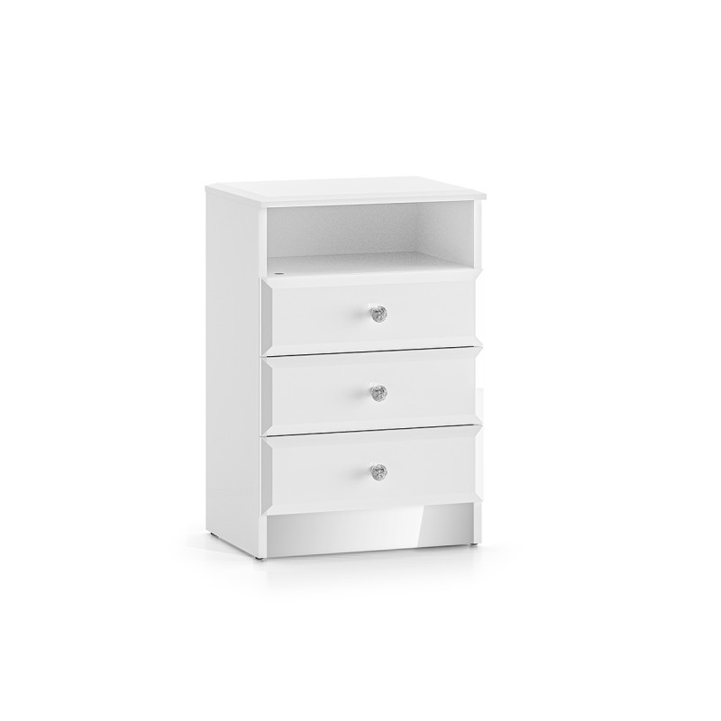 Szafka nocna Glamour 07 Biały alpejski Ml Meble