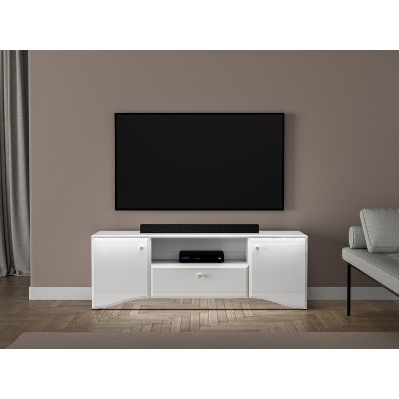 Szafka RTV Glamour 03 Biały alpejski Ml Meble