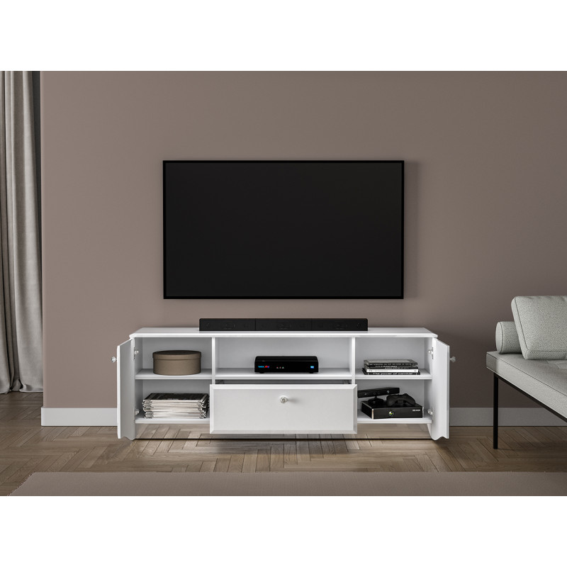 Szafka RTV Glamour 03 Biały alpejski Ml Meble