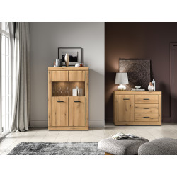 Witryna Dora 03 Dąb Evoke Ml Meble