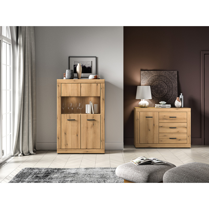 Witryna Dora 03 Dąb Evoke Ml Meble