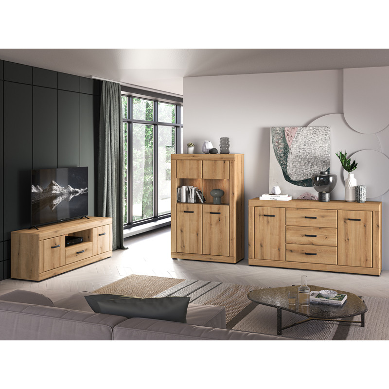 Witryna Dora 03 Dąb Evoke Ml Meble