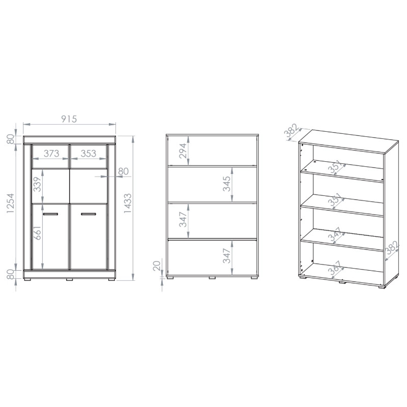 Witryna Dora 03 Dąb Evoke Ml Meble