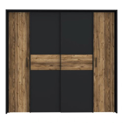Szafa przesuwna 210cm Hayato Czarny/Świerk Alpejski Meble Forte