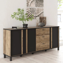 Komoda duża Hayato Czarny/świerk alpejski Meble Forte