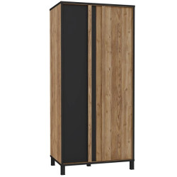 Szafa otwierana 90 cm Hayato Czarny/świerk alpejski Meble Forte