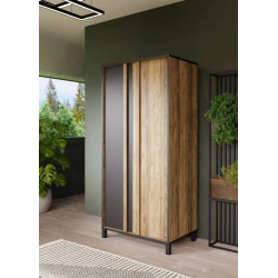 Szafa otwierana 90 cm Hayato Czarny/świerk alpejski Meble Forte