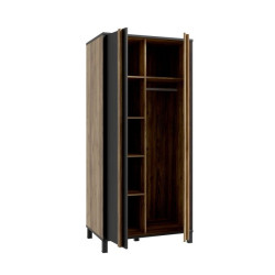 Szafa otwierana 90 cm Hayato Czarny/świerk alpejski Meble Forte