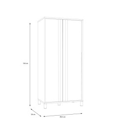 Szafa otwierana 90 cm Hayato Czarny/świerk alpejski Meble Forte