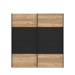 Szafa przesuwna 200 cm Dalate Dąb catania/czarny Meble Forte