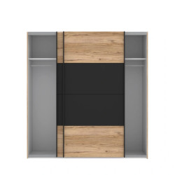 Szafa przesuwna 200 cm Dalate Dąb catania/czarny Meble Forte