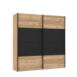 Szafa przesuwna 200 cm Dalate Dąb catania/czarny Meble Forte