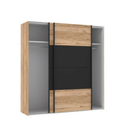 Szafa przesuwna 200 cm Dalate Dąb catania/czarny Meble Forte