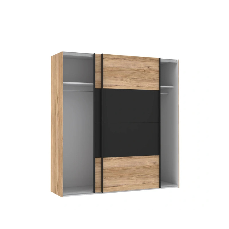 Szafa przesuwna 200 cm Dalate Dąb catania/czarny Meble Forte