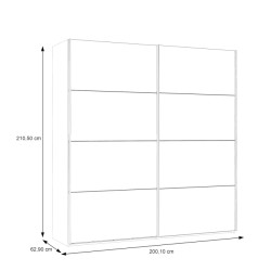 Szafa przesuwna 200 cm Dalate Dąb catania/czarny Meble Forte