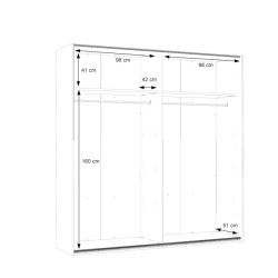 Szafa przesuwna 200 cm Dalate Dąb catania/czarny Meble Forte