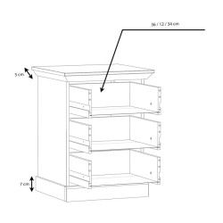 Szafka nocna wysoka Kashmir Typ KSMK113 Meble Forte