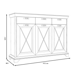 Witryna niska 180 cm Kashmir Typ KSMV331 Meble Forte