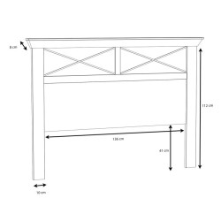 Szczytek łóżka Kashmir Typ KSML017 Meble Forte