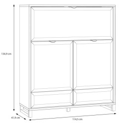 Komoda z barkiem Mareda MAQK321 Dąb Valencia Meble Forte Komoda z barkiem Mareda MAQK321 Dąb Valencia Meble Forte