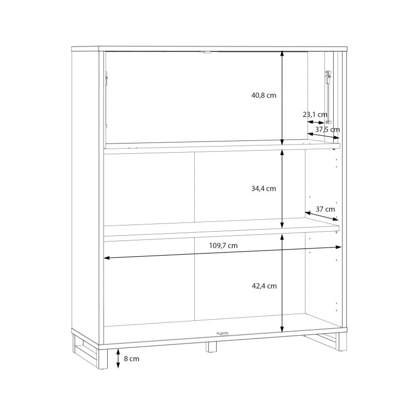 Komoda z barkiem Mareda MAQK321 Dąb Valencia Meble Forte