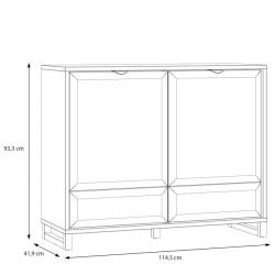 Komoda Mareda MAQK221 Dąb Valencia Meble Forte Komoda Mareda MAQK221 Dąb Valencia Meble Forte
