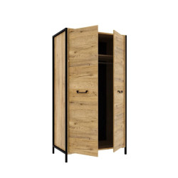 Szafa ubraniowa Oriental Tree 2D Dąb Bartex / czarny Forte