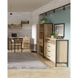 Szafa ubraniowa Oriental Tree 2D Dąb Bartex / czarny Forte