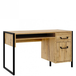Biurko Oriental Tree 1D1S Dąb Bartex / czarny Forte