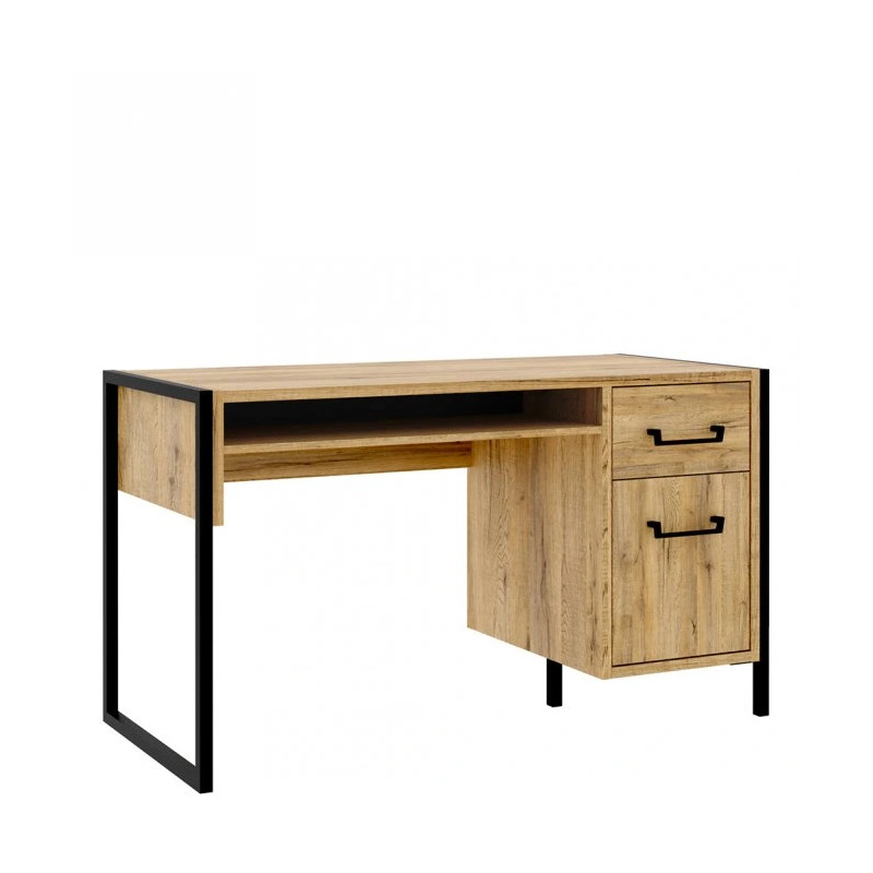 Biurko Oriental Tree 1D1S Dąb Bartex / czarny Forte