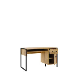Biurko Oriental Tree 1D1S Dąb Bartex / czarny Forte
