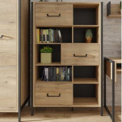 Regał Oriental Tree HUDR424 Dąb Bartex / czarny Forte